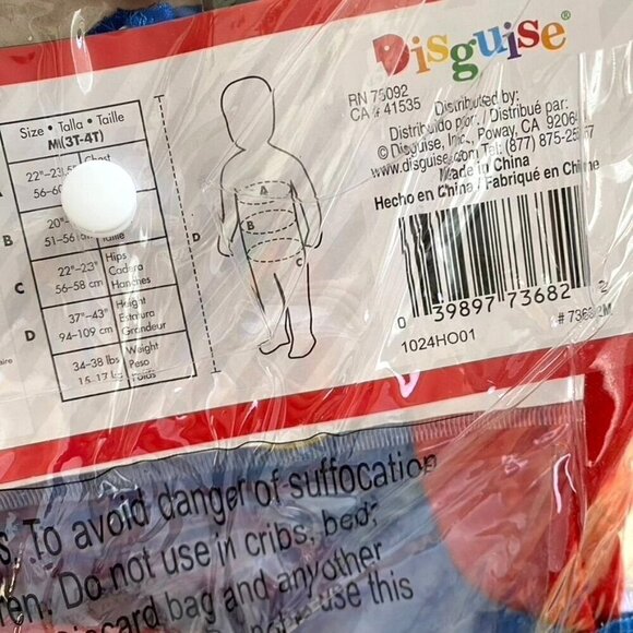 Disguise Toddler Super Mario Halloween Costume Jumpsuit Size Various - Picture 11 of 11